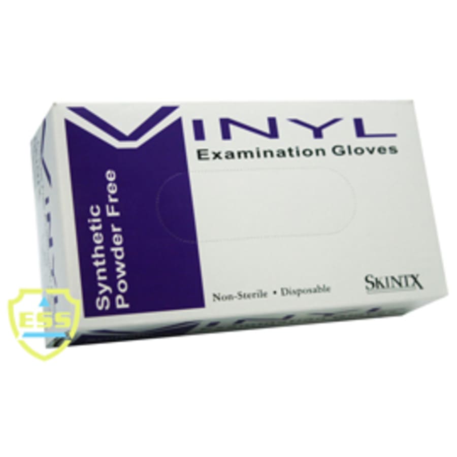 Vinyl Exam Gloves Non-Sterile Powder-Free Beaded Cuff Box 100 Options