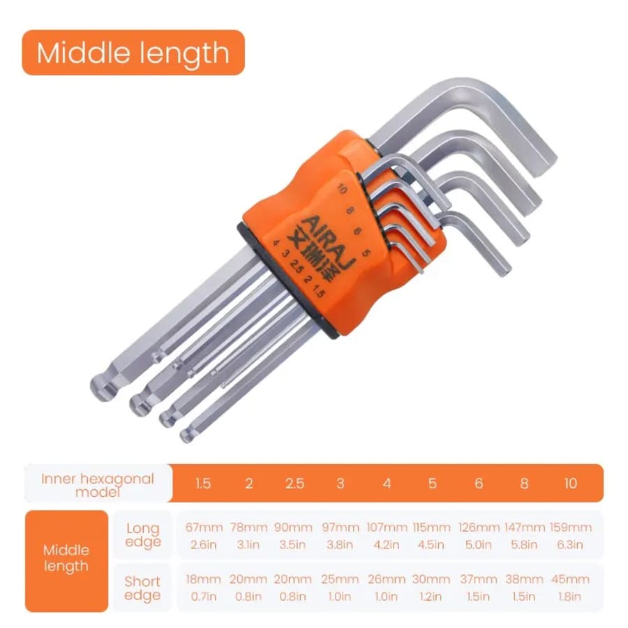 Hex Allen Wrench Set Stainless Steel Multifunctional Universal Tool