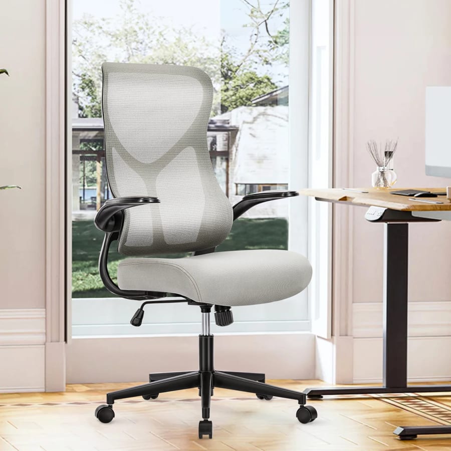 Ergonomic Mesh High Back Office Chair w/ Lumbar Support Flip-Up Arms