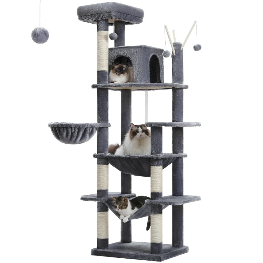Cat Tree Tall Indoor Large Cat Tower Multi-Level Condo Scratching Post