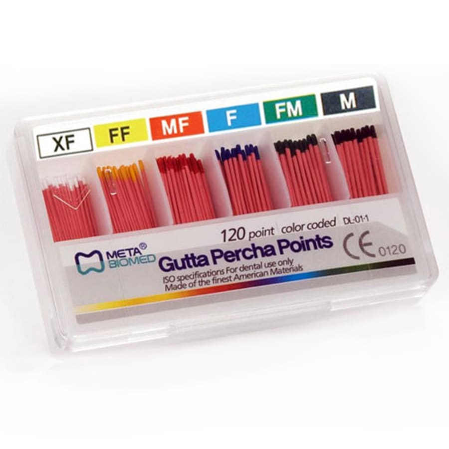 Gutta Percha Points Sterile Hand-Rolled Spillproof Box of 120