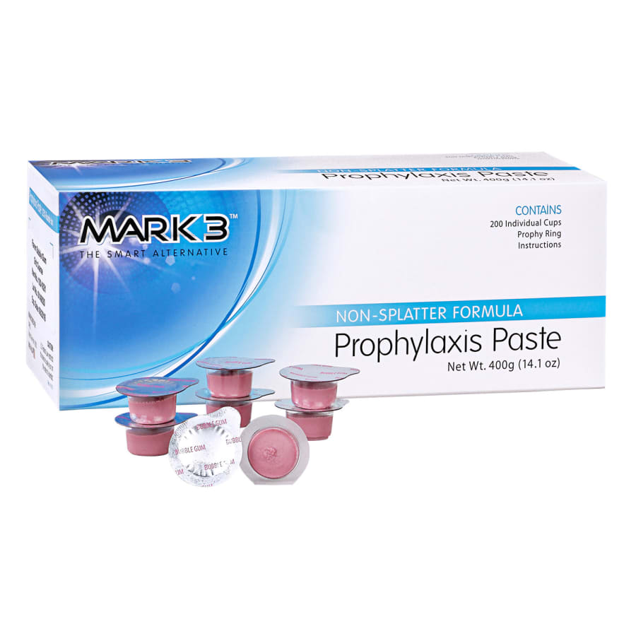 MARK3 200 Cups Dental Prophy Paste 1.23% Fluoride Prophylaxis Coarse Medium Fine
