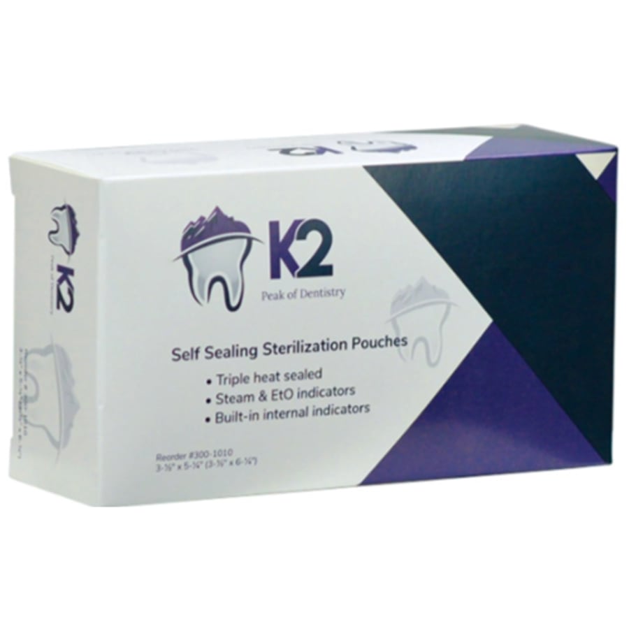 Self-Sealing Sterilization Pouches 3.5″x5.25″ 5.25″x6.5″ 200/Bx