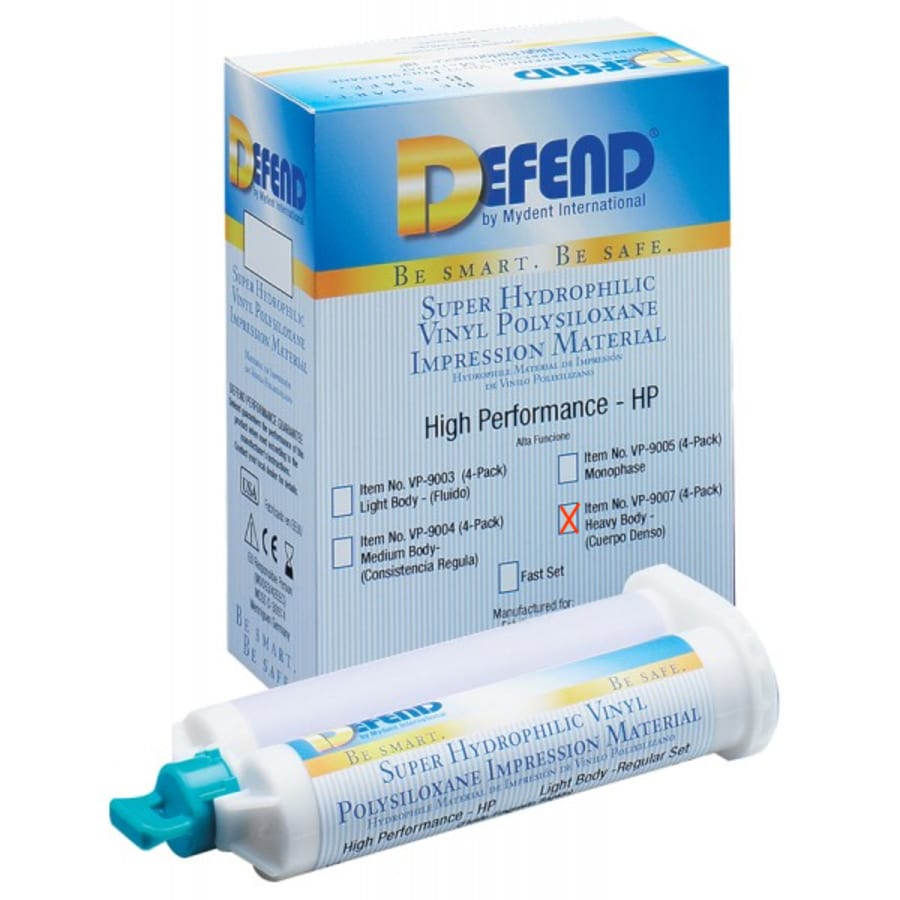 VPS Impression Material 50 ml Cartridges Light to Heavy Body 4/Pk