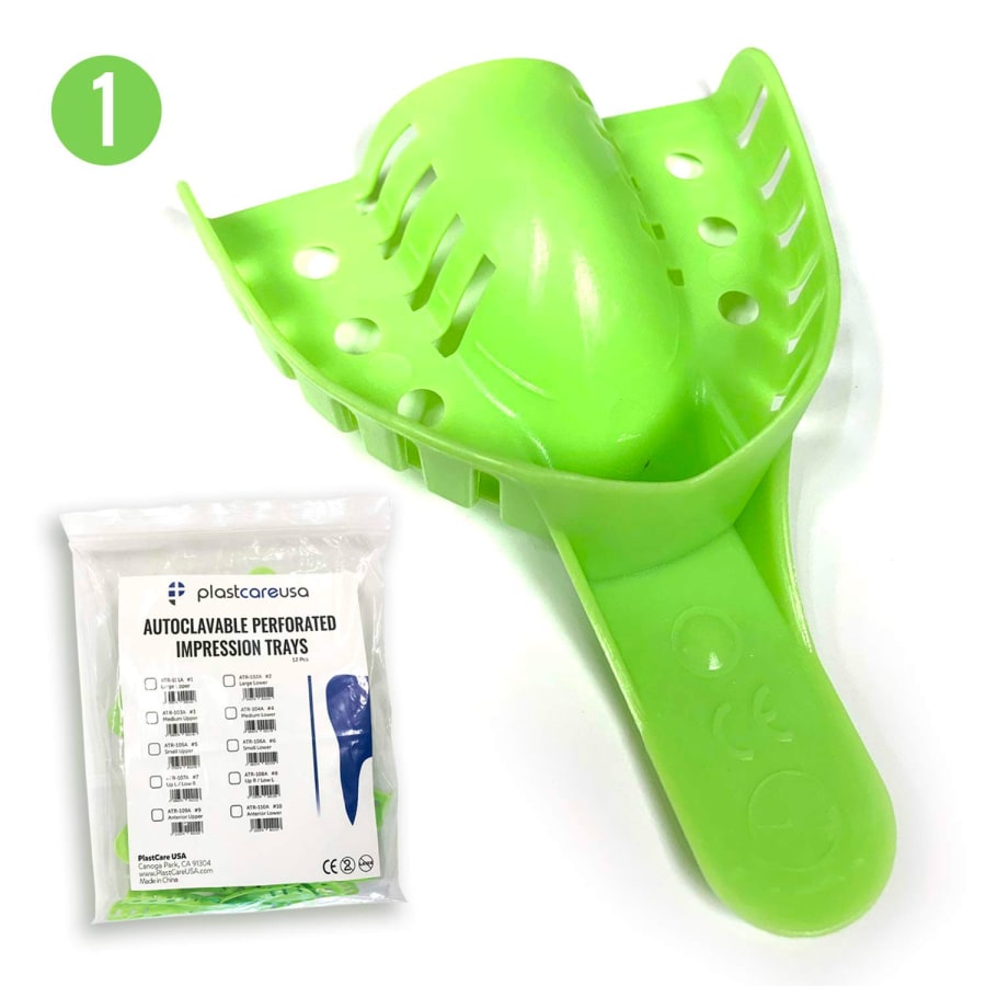 Autoclavable Impression Trays Plastic 12pk Various Sizes Universal
