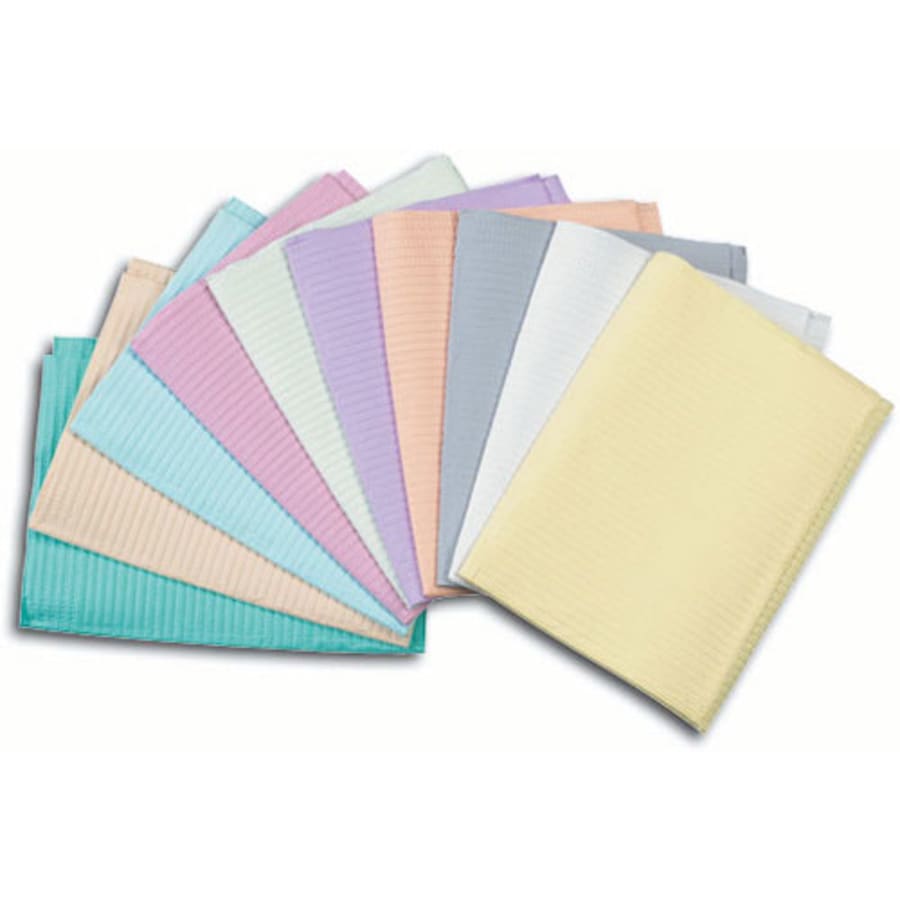 Patient Bibs Plain Rect 13″ x 19″ 3 Ply Paper 500 Cs Multiple Colors