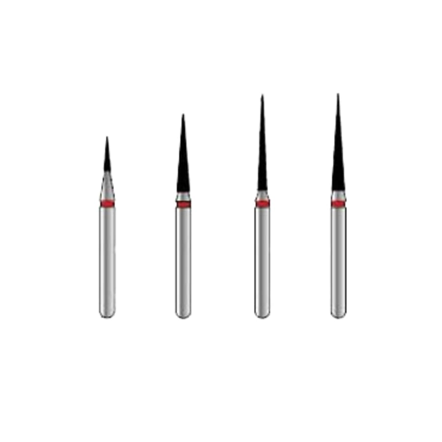 Dental Diamond Bur Needle FG 858 Size Single Use 10 pcs Multiple Grits