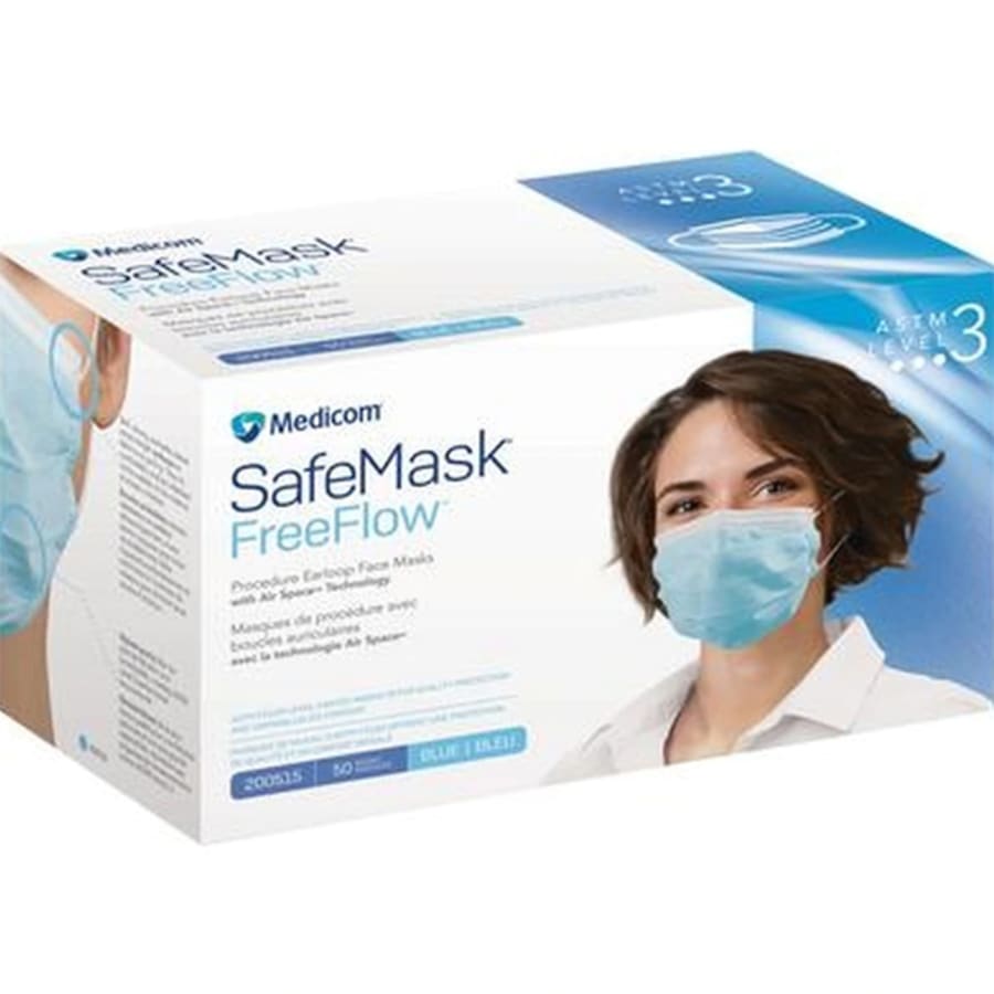 ASTM Level Earloop Mask 50 Box Breathable Anti-fog Multiple Colors