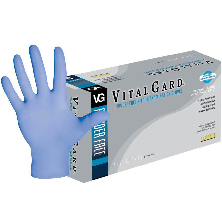 Nitrile Gloves Powder-Free Non-Sterile Textured 100 Pcs Multiple Sizes