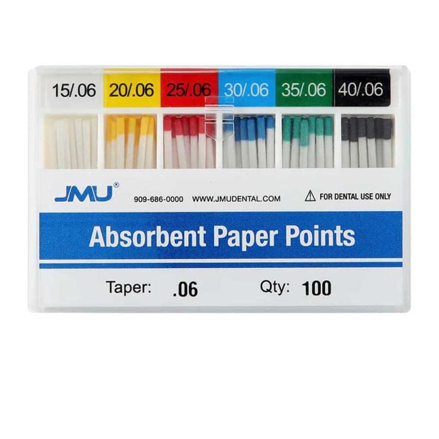 Absorbent Paper Points 200/100 Pk .02/.04/.06 Taper Multiple Options