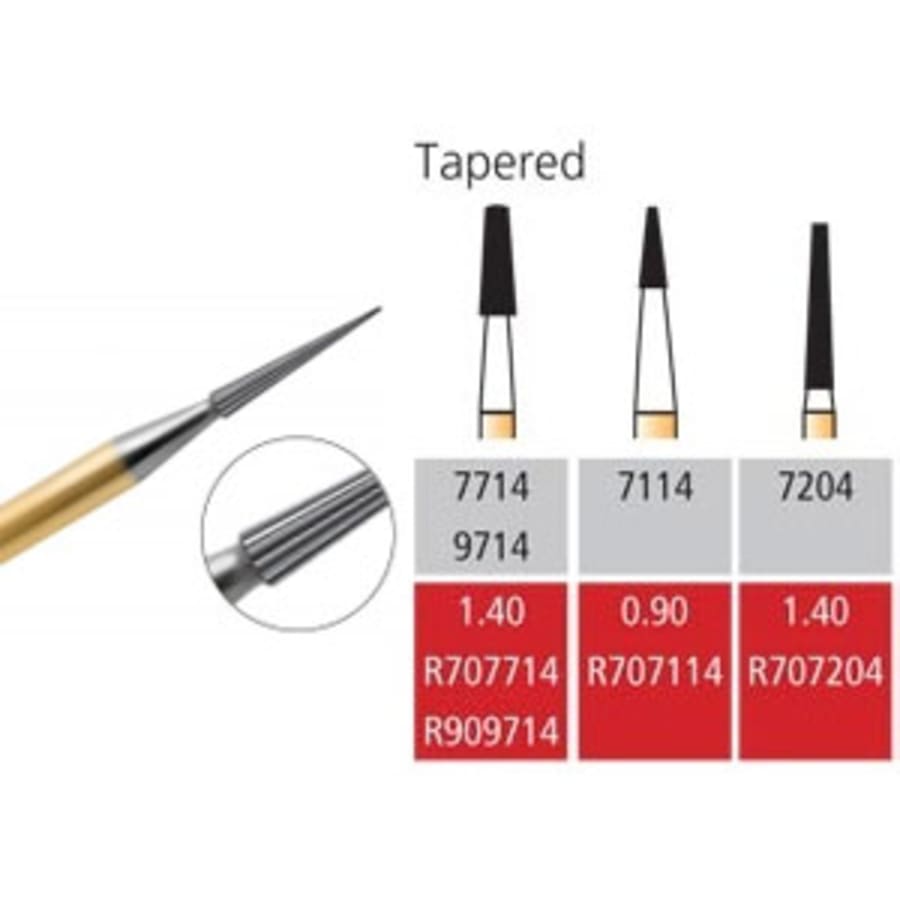 Tapered Trimming and Finishing Carbide Bur FG 5 Pk Variations