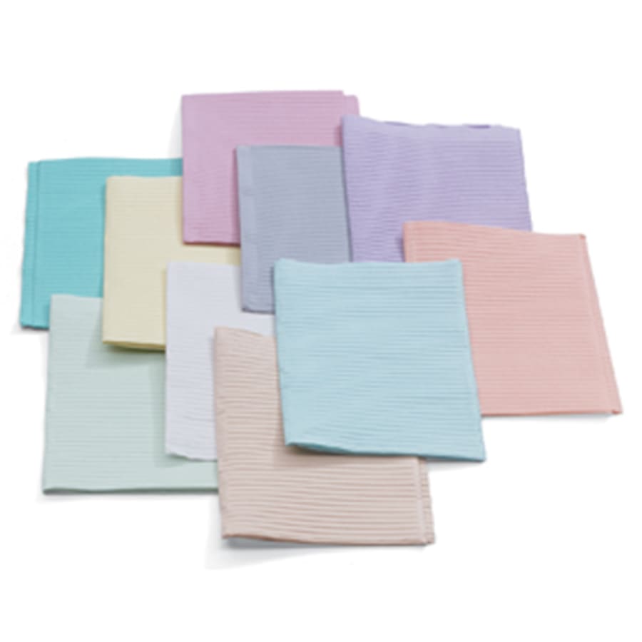Patient Bibs 13″ x 18″/19″ Plain Rect 2/3 Ply Case 500 Various Colors