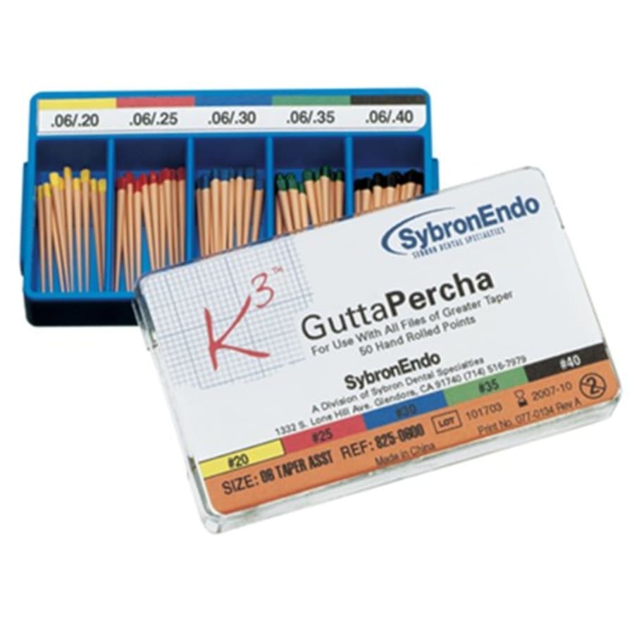 Gutta Percha Feather Tip .04 .06 Points Box 50 Pk Taper Options