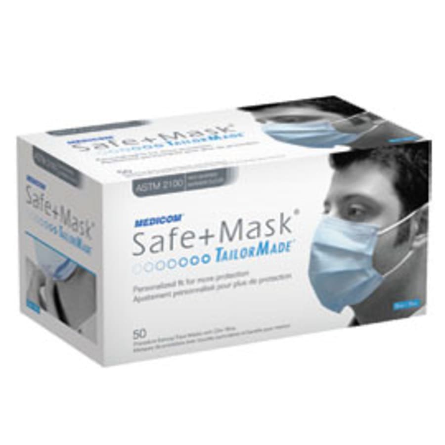 Ear-Loop Face Mask Blue Fluid Resistant 98% PFE BFE 50 Masks