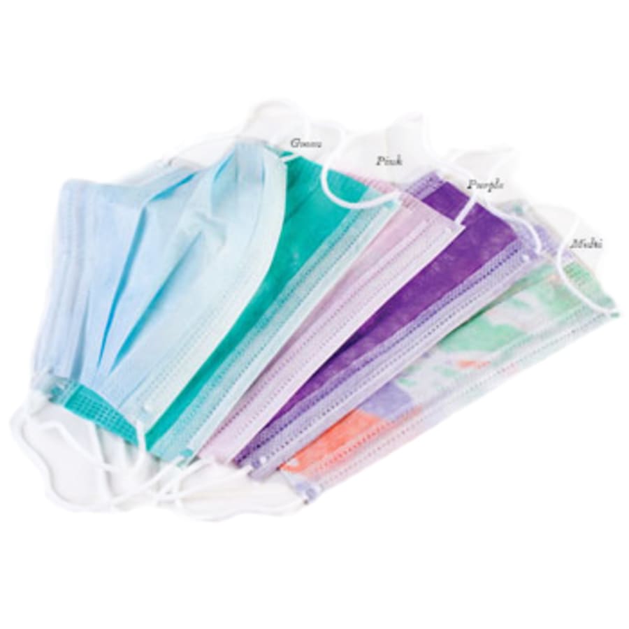 Sensitive Earloop Face Masks 99% Filtration Fluid Resistant Multiple Colors