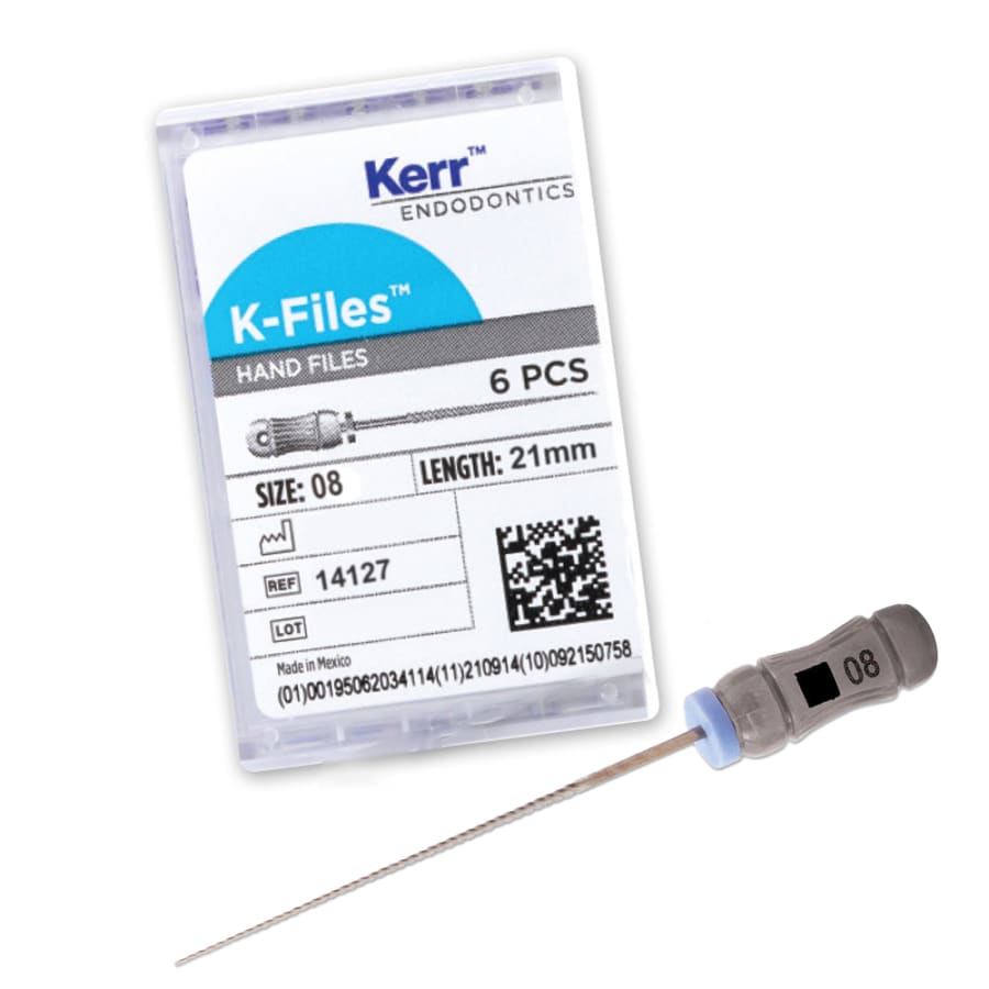 Stainless Steel K-Files 21mm Dental Instruments Multiple Sizes Box Pack