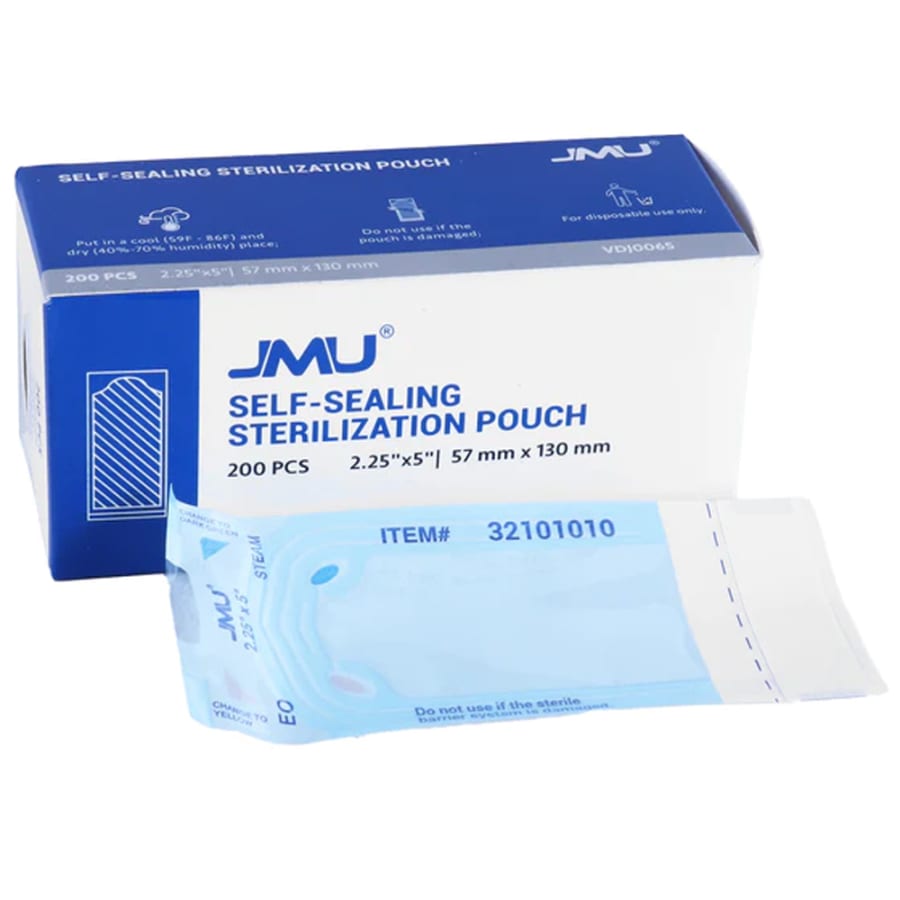 Sterilization Pouch Self-Sealing w/ Dual Indicators Multiple Sizes