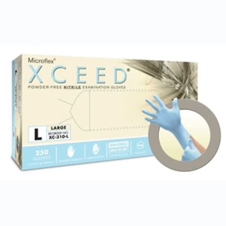 Nitrile Exam Gloves Powder-Free Non-Sterile Textured Fingertips 250/Bx