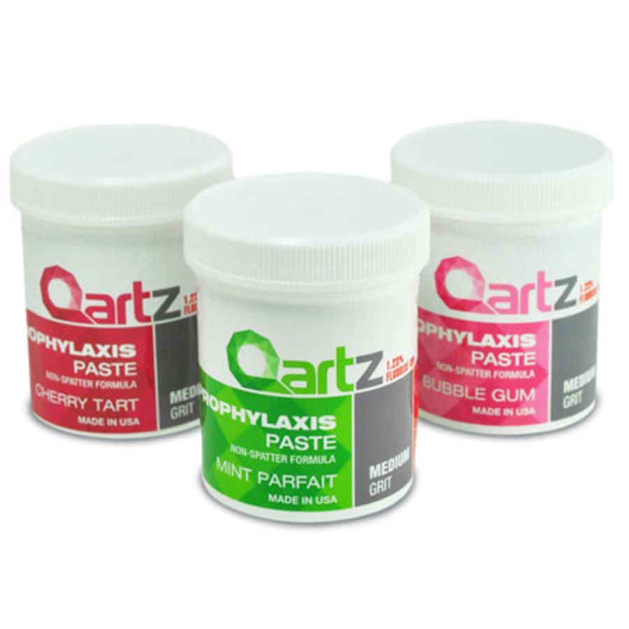 Qartz 12oz Dental Prophy Paste w/ Fluoride Fine Medium Coarse Non Splatter Grit