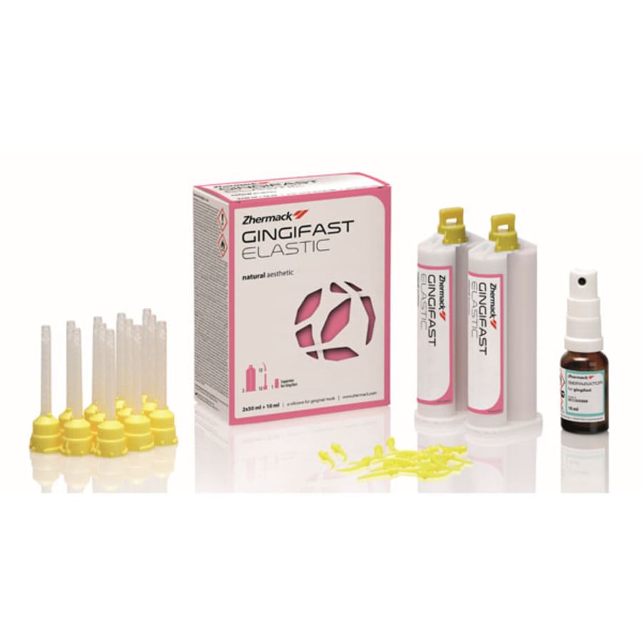 2x50mL Dental Gingival Mask Silicone Removable Elastic Rigid Material Lab Kit