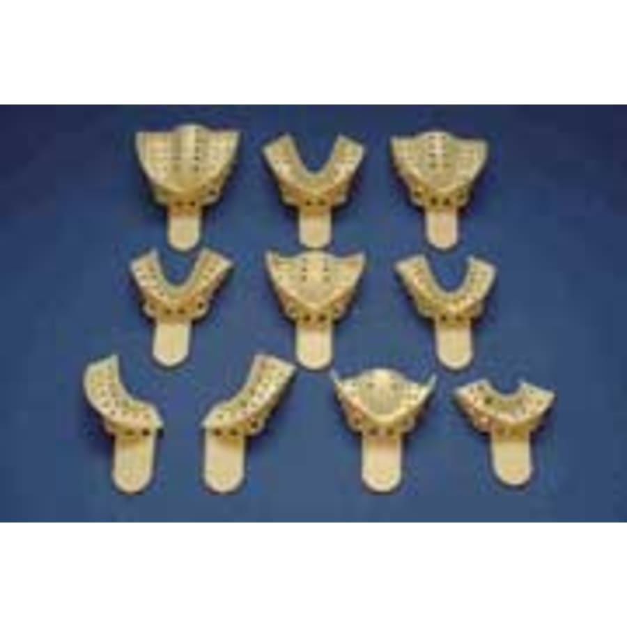 Autoclavable Perforated Plastic Impression Trays Assorted Sizes 12 Pc