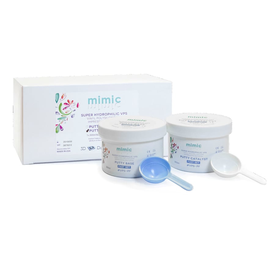 Fast Set VPS Putty Impression Material 300 mL Base Catalyst Options