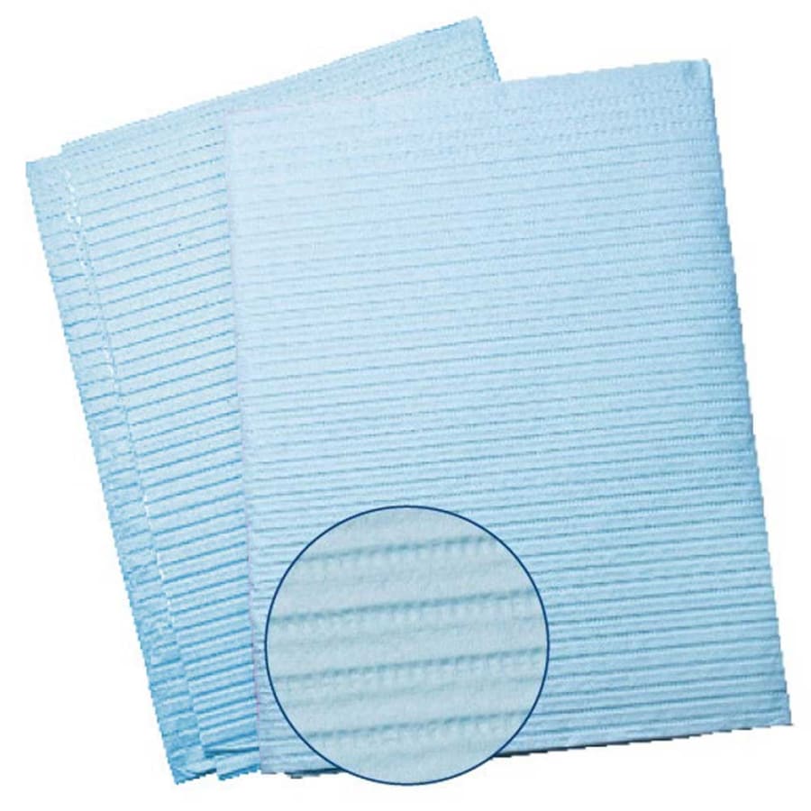 Dental Bibs 13″ x 19″ 3-Ply Paper 1-Ply Poly Case 500 Multiple Colors