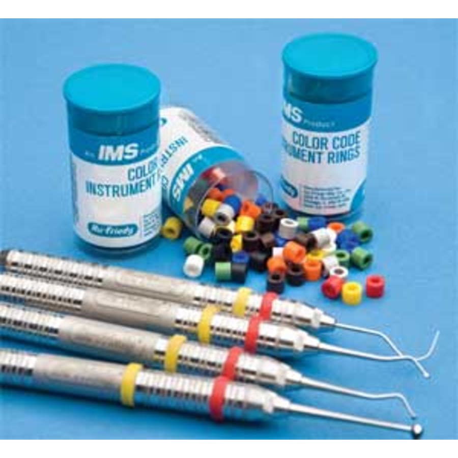Large Silicone Instrument Rings, 90/50 Pk, Color-Coded, Multiple Colors