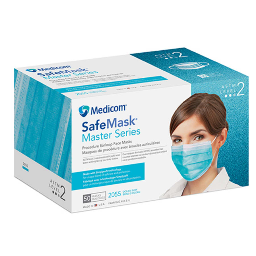 Ear-Loop Face Mask ASTM Level 1-3 PFE BFE 50/Bx Multiple Colors