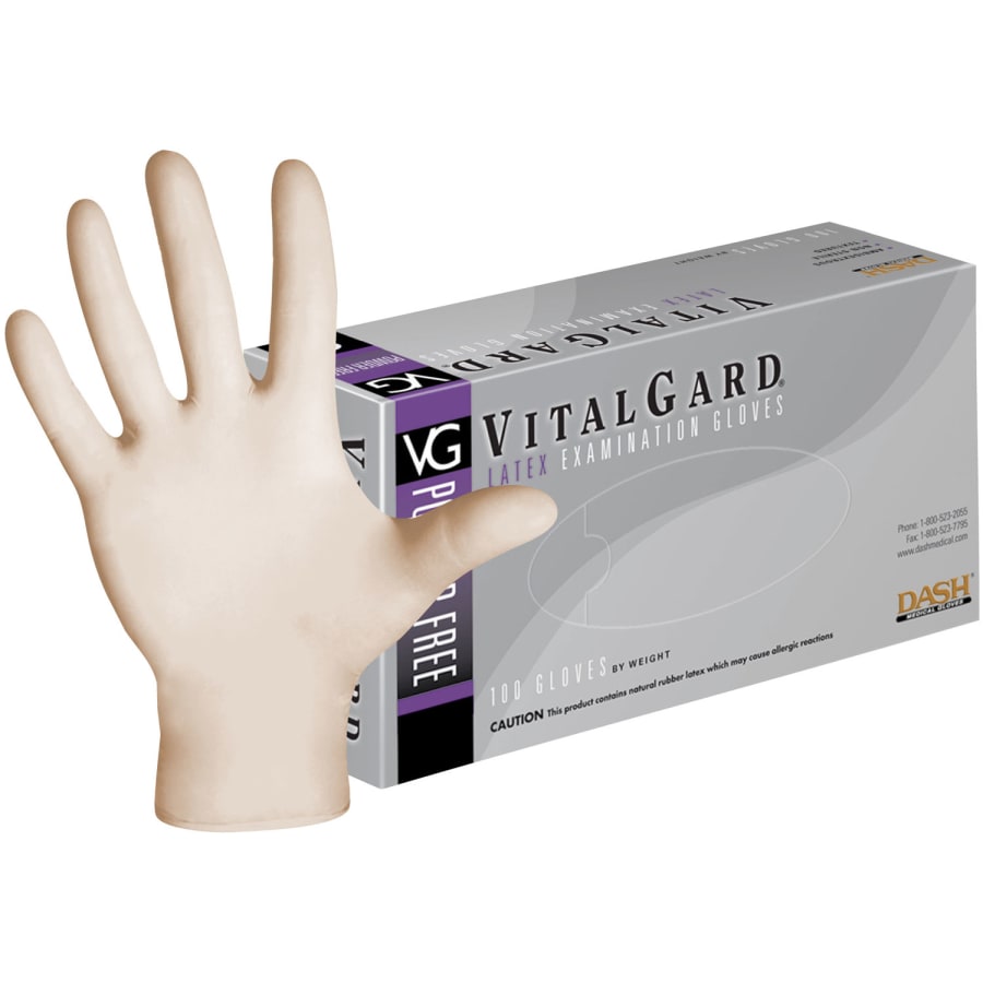 Latex Gloves Powder-Free Textured Non-Sterile Box 100 Multi Sizes