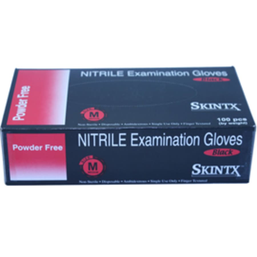 Soft Nitrile Exam Gloves Black Non-Sterile Powder-Free Textured