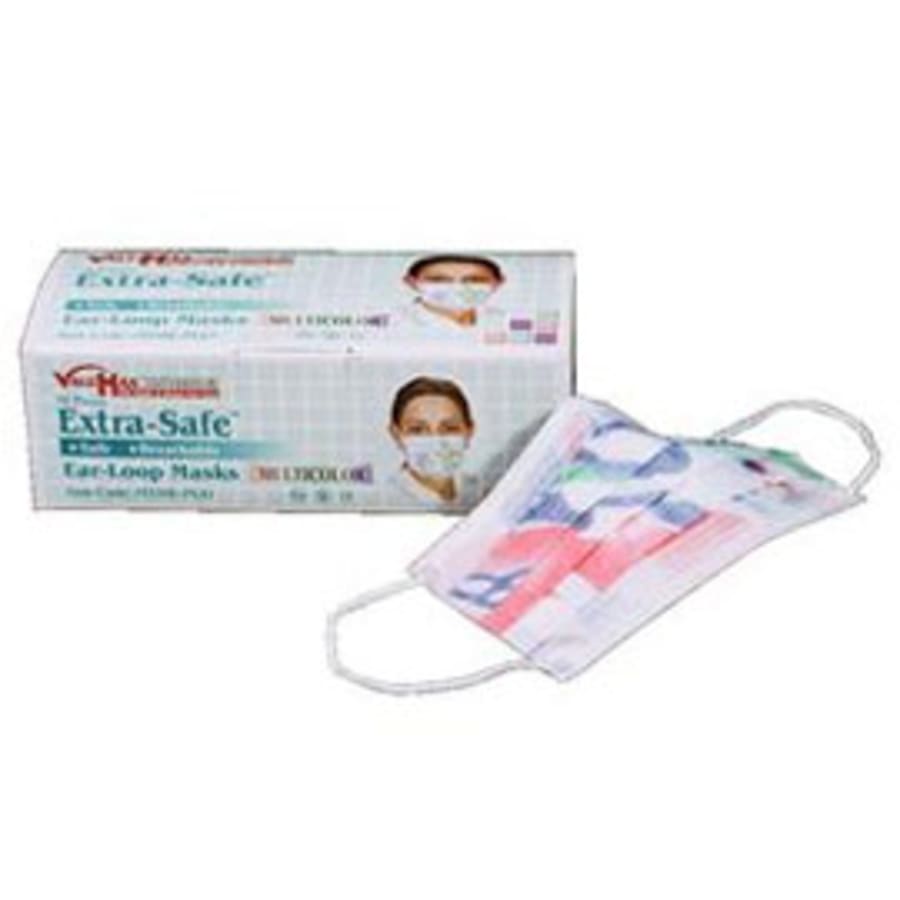 Procedural Earloop Masks Multicolor Box 50 PFE BFE 99 Multiple Colors